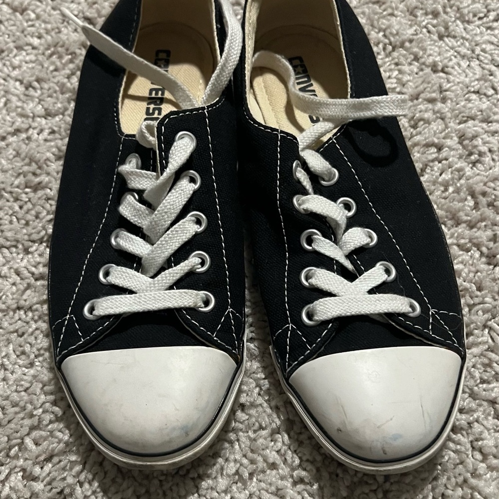 Converse Black and White Canvas Flats